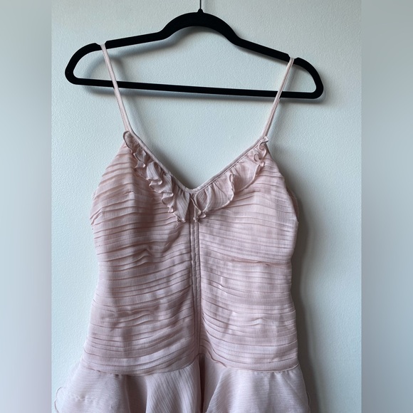 H&M mini Dress ruffle dust pink size small - Picture 3 of 5